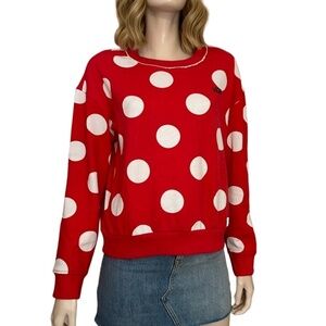 Vans Disney Mickey's 90th Birthday Mini Mouse Polkadot Fleece Sweatshirt S-M